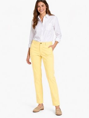 Vineyard Vines Slim Fit Breaker Pant Yellow Chino Pants Women’s 30x30 Cotton